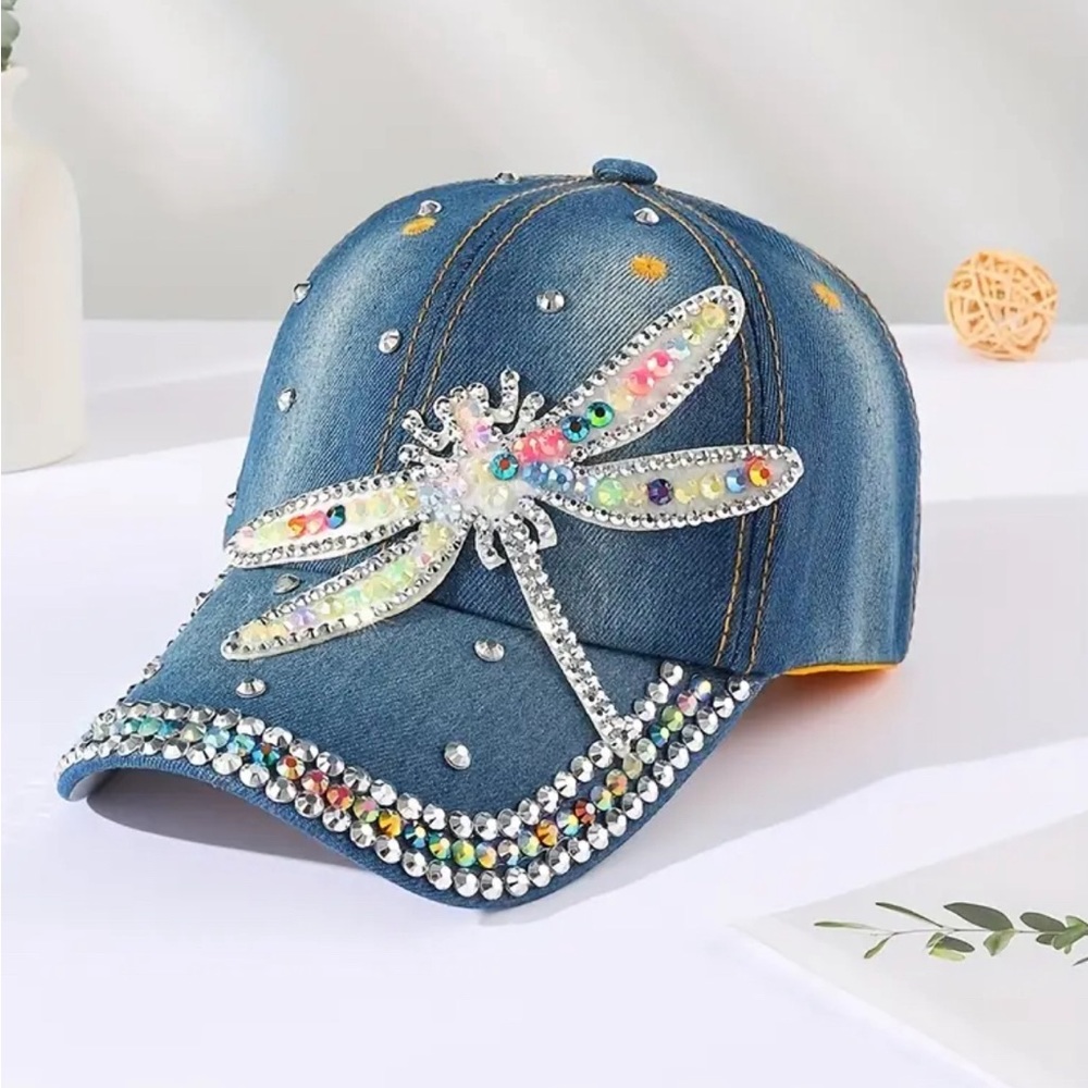 Dragonfly Patch Denim Baseball Cap
